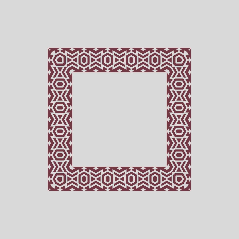 modern ornamental square frame border decorative pattern vector