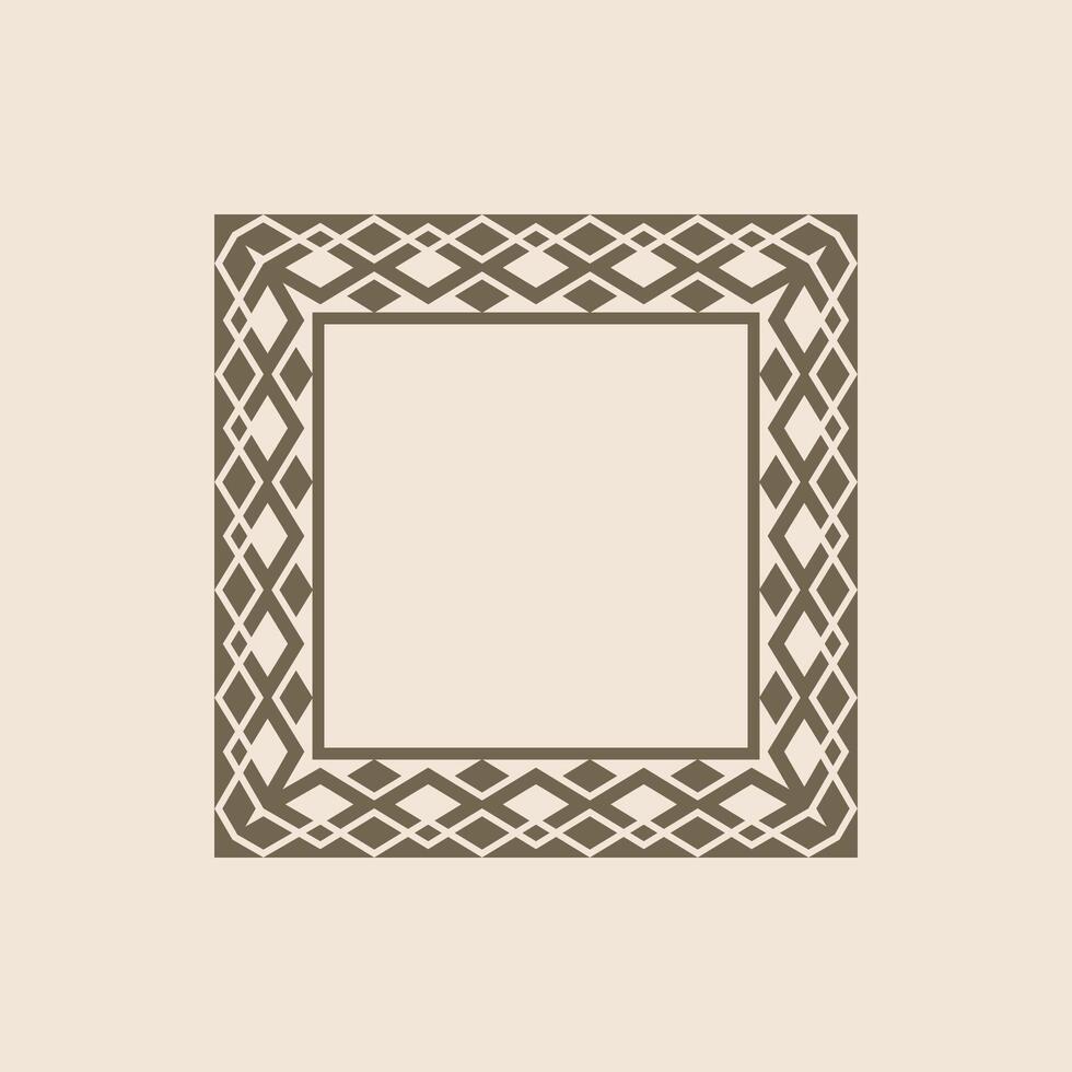 modern ornamental square frame border decorative pattern vector
