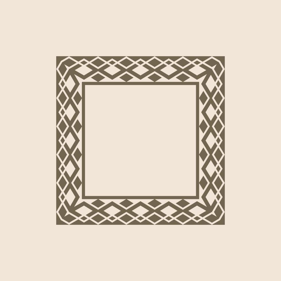 modern ornamental square frame border decorative pattern vector