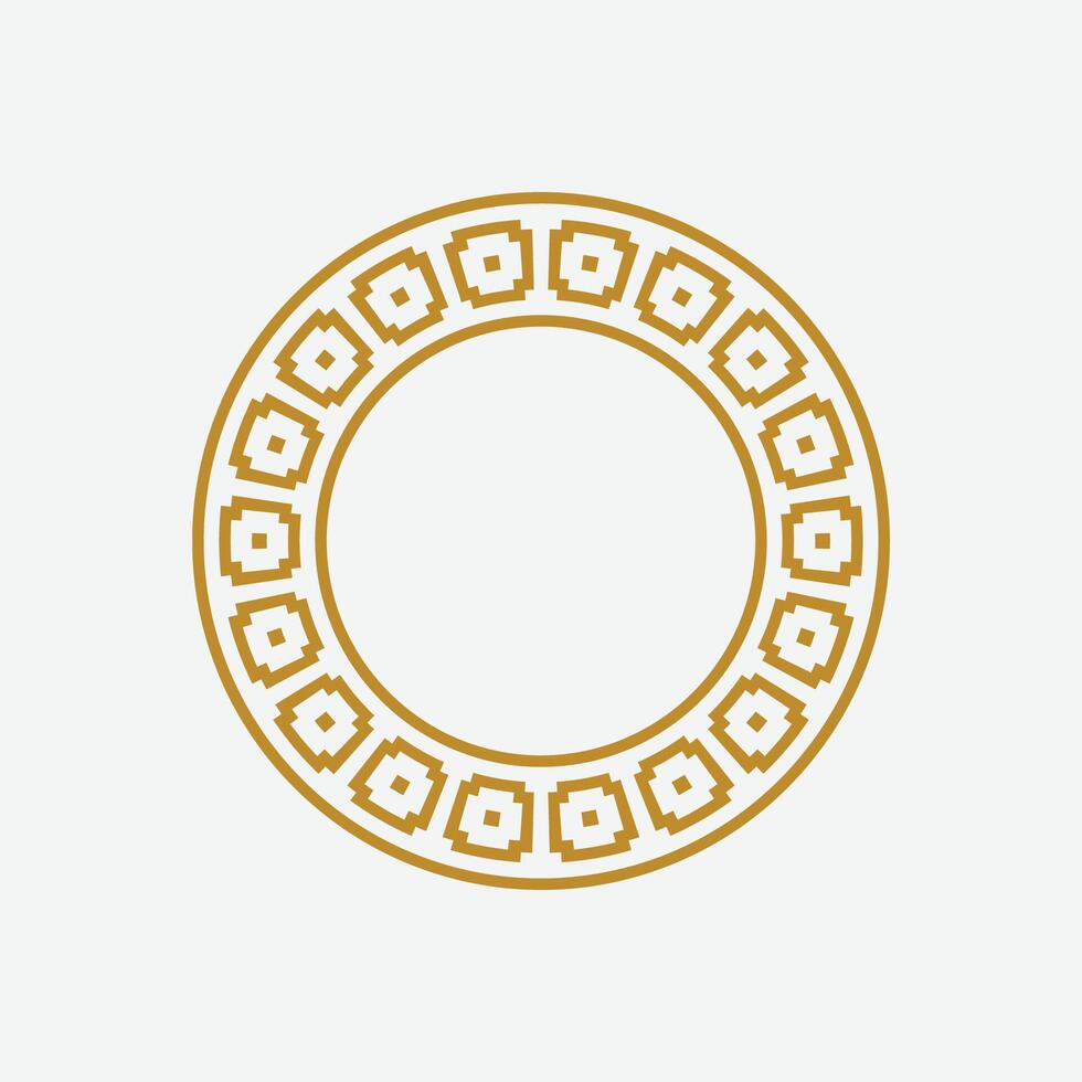 modern ornamental circle frame border decorative pattern vector