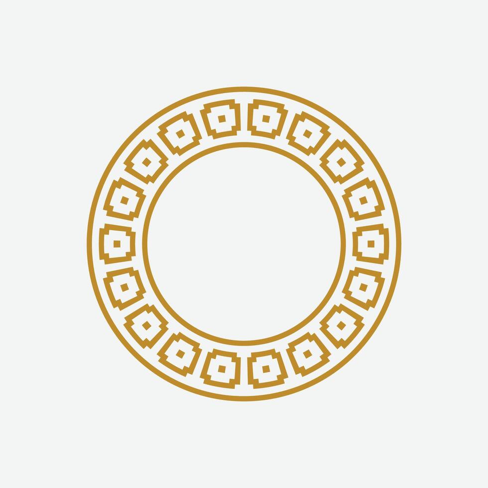 moderno ornamental circulo marco frontera decorativo modelo vector