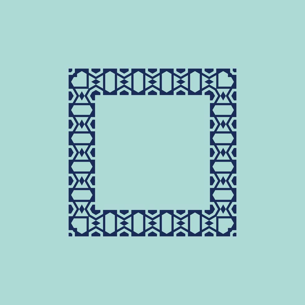 modern ornamental square frame border decorative pattern vector