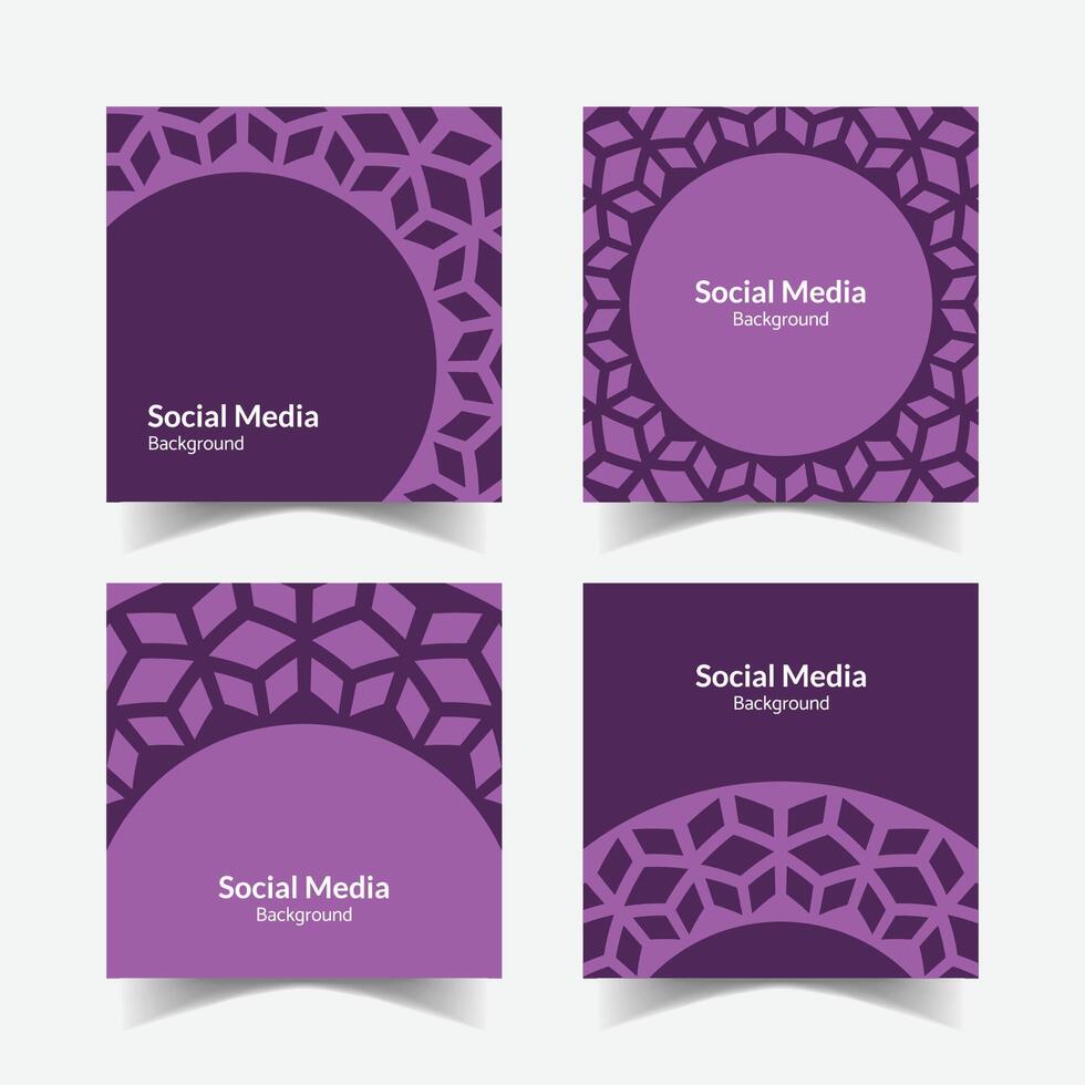 elegant ornamental decorative pattern square background social media design template vector