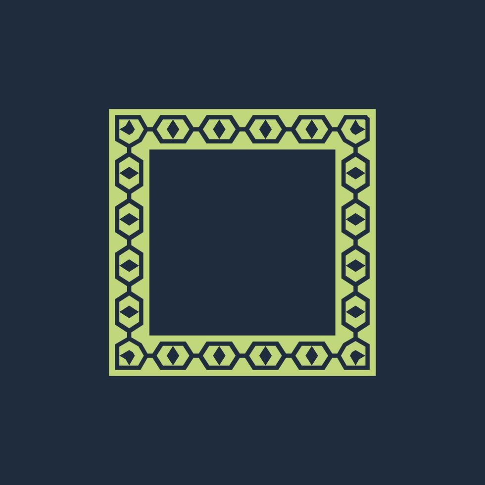 modern ornamental square frame border decorative pattern vector