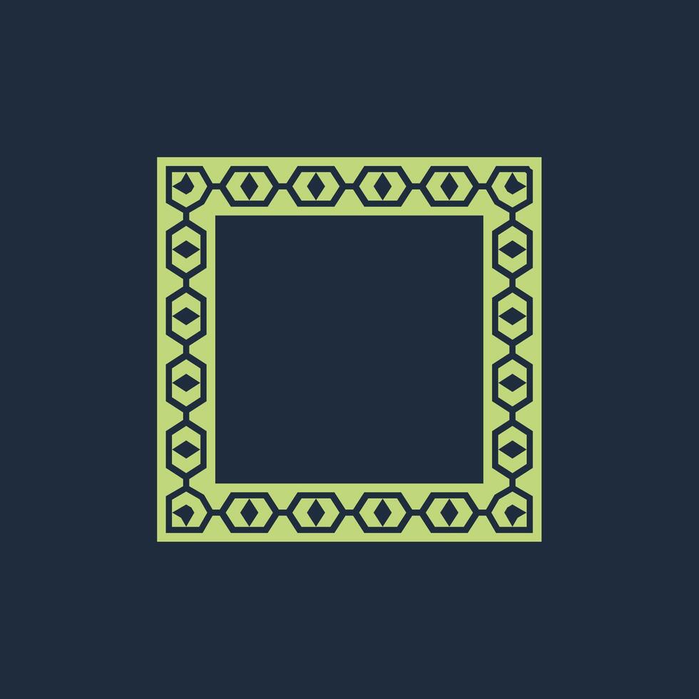 modern ornamental square frame border decorative pattern vector