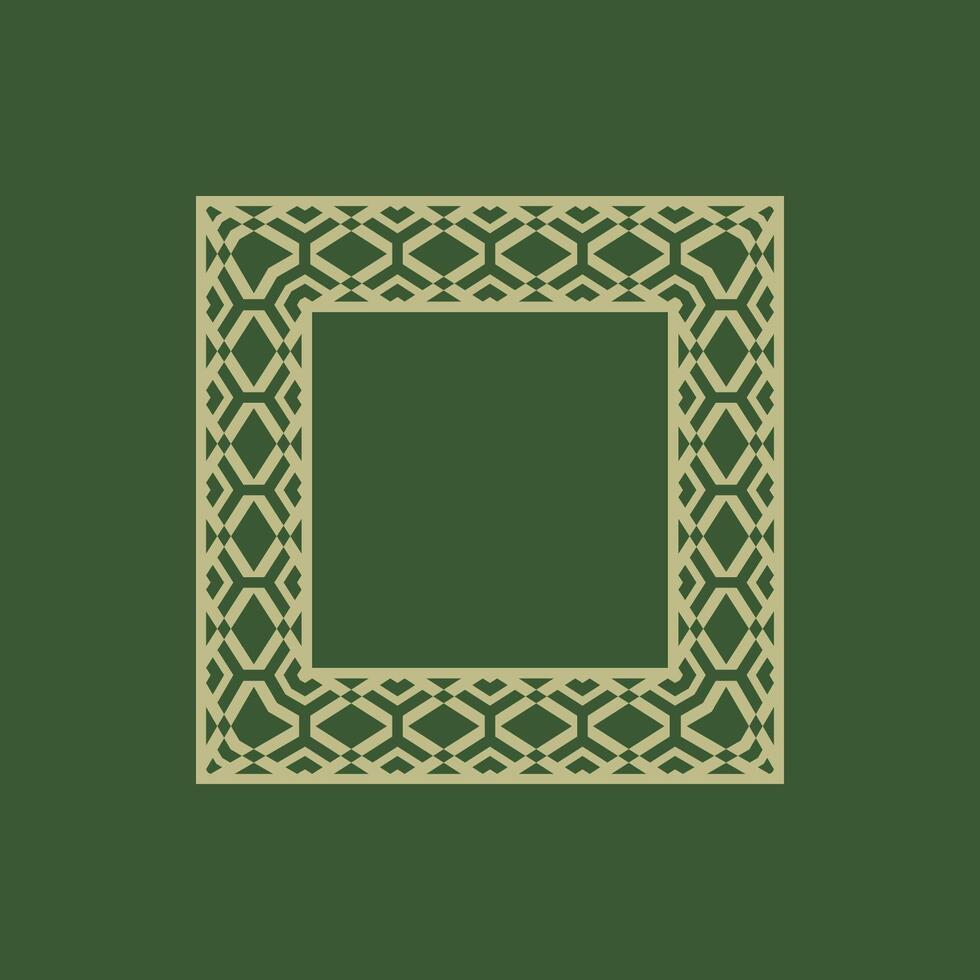 modern ornamental square frame border decorative pattern vector