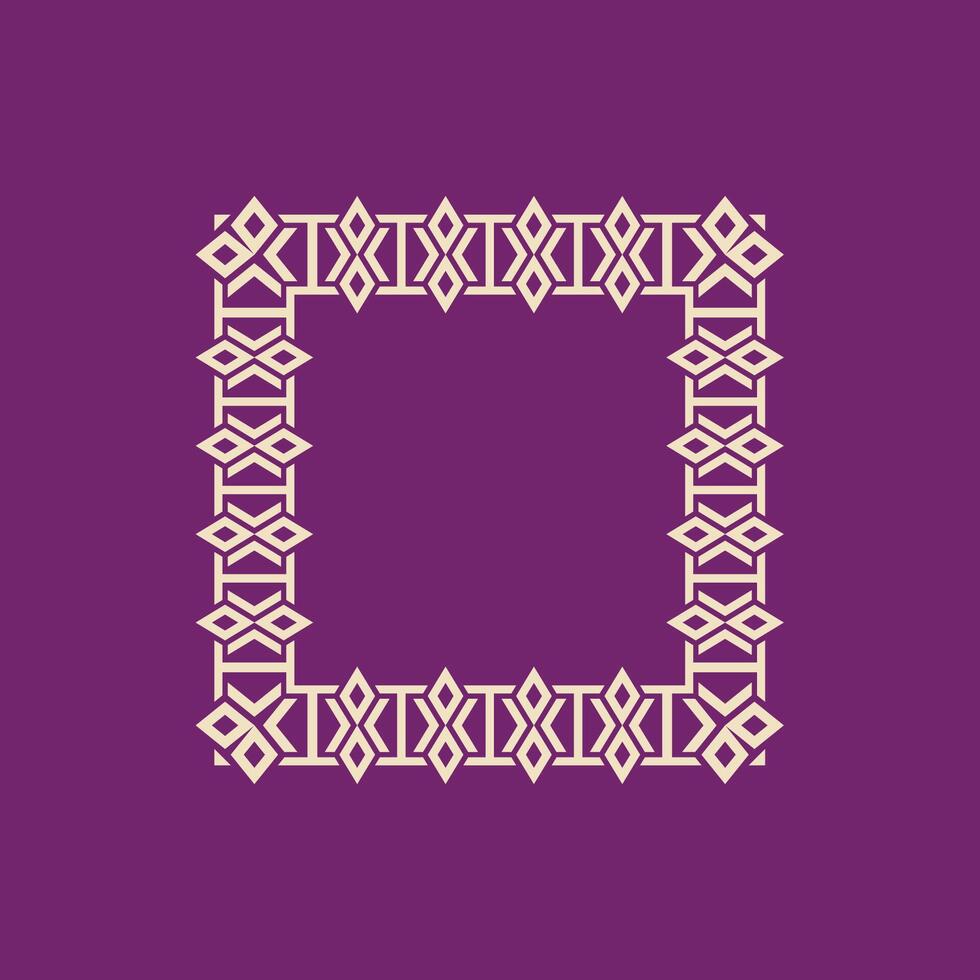 modern ornamental square frame border decorative pattern vector
