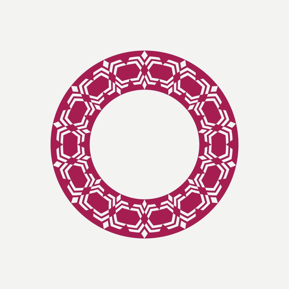modern ornamental circle frame border decorative pattern vector