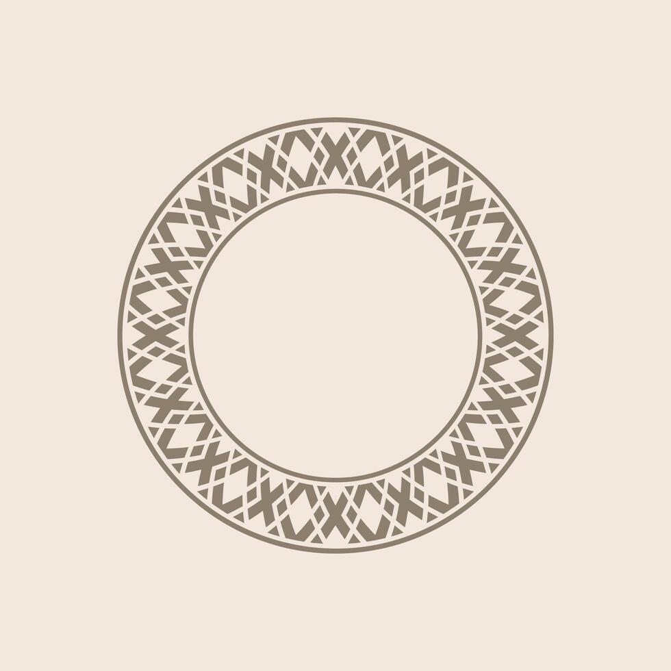 modern ornamental circle frame border decorative pattern vector