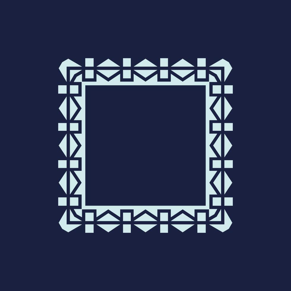 modern ornamental square frame border decorative pattern vector
