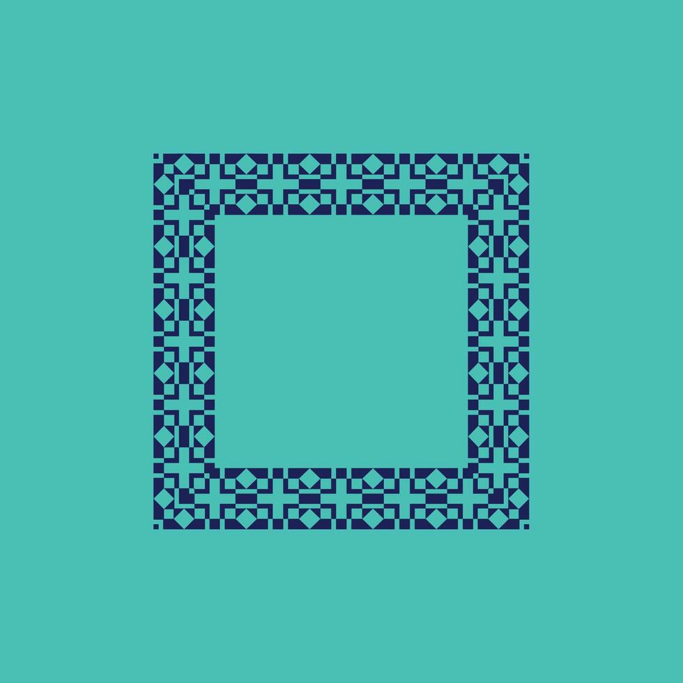 modern ornamental square frame border decorative pattern vector