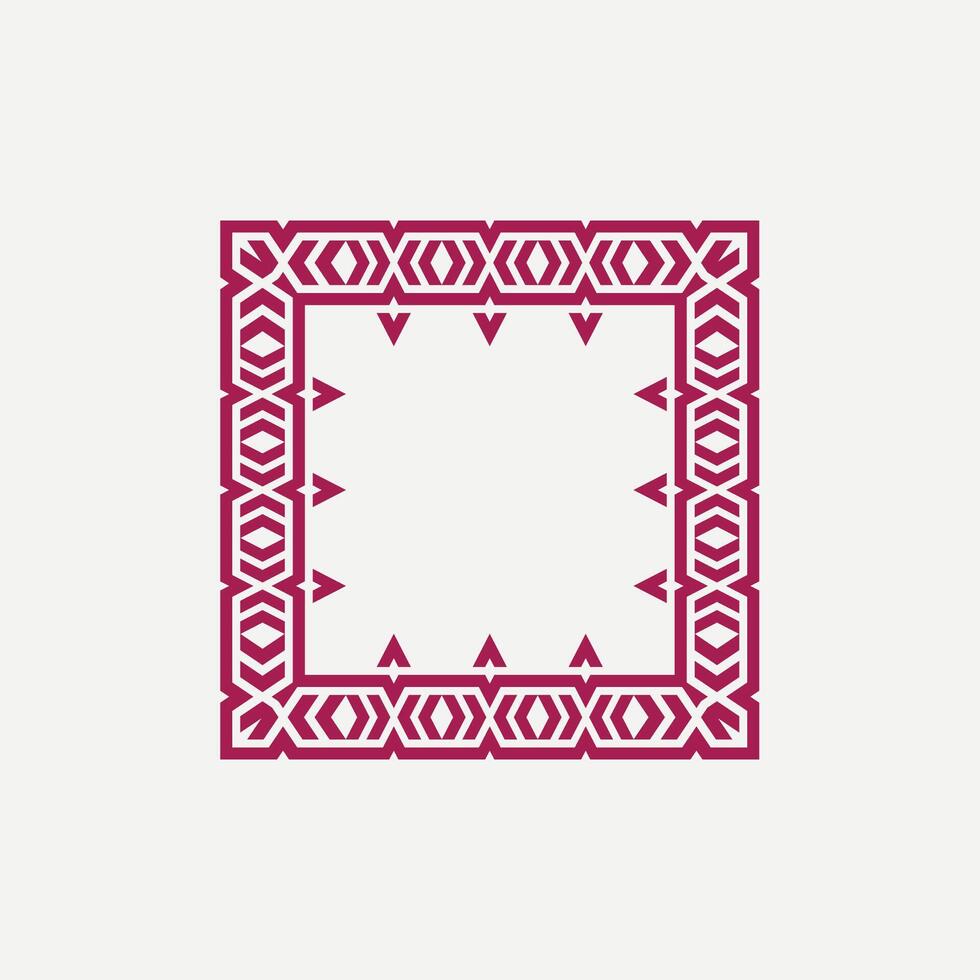 modern ornamental square frame border decorative pattern vector