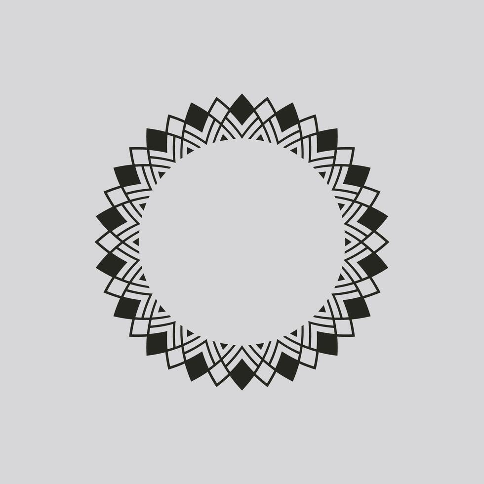 modern ornamental circle frame border decorative pattern vector