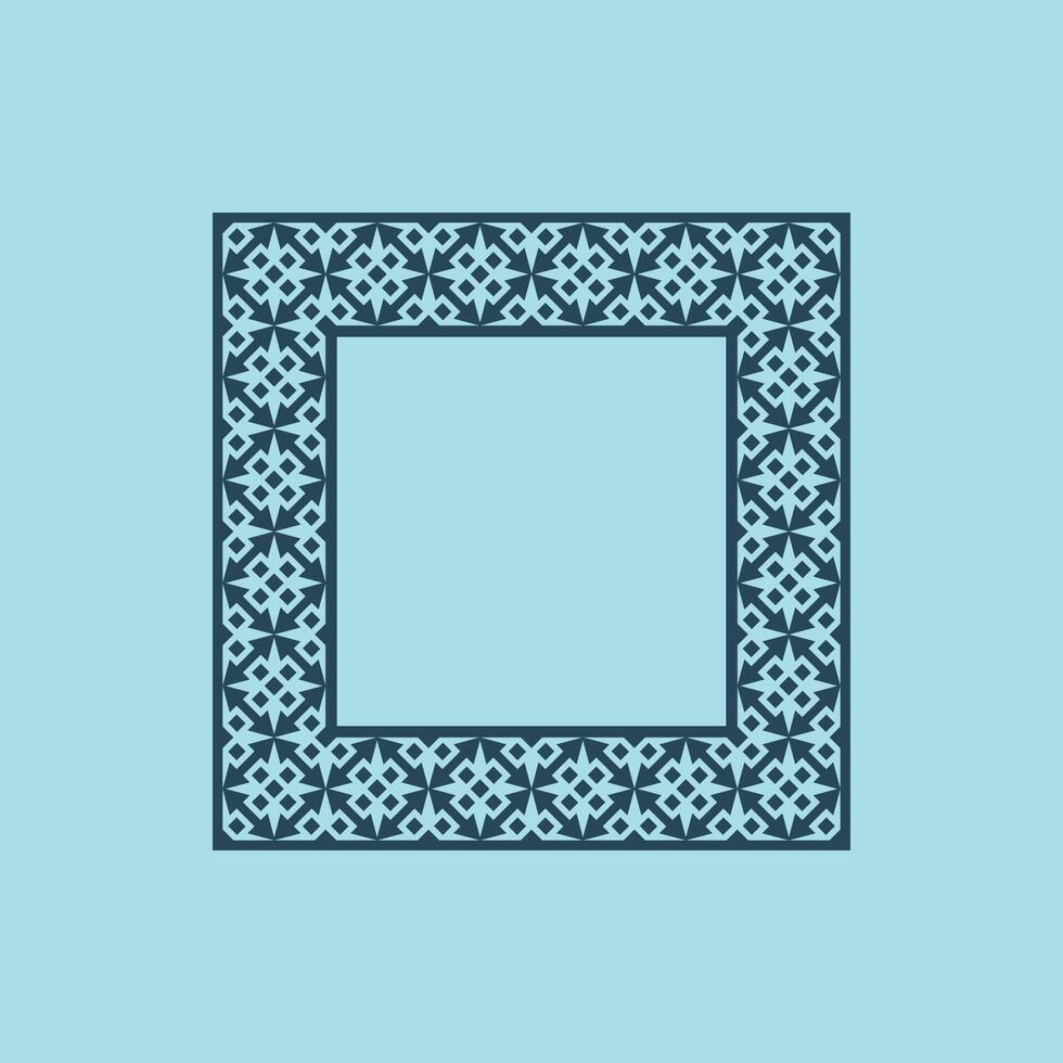 modern ornamental square frame border decorative pattern vector
