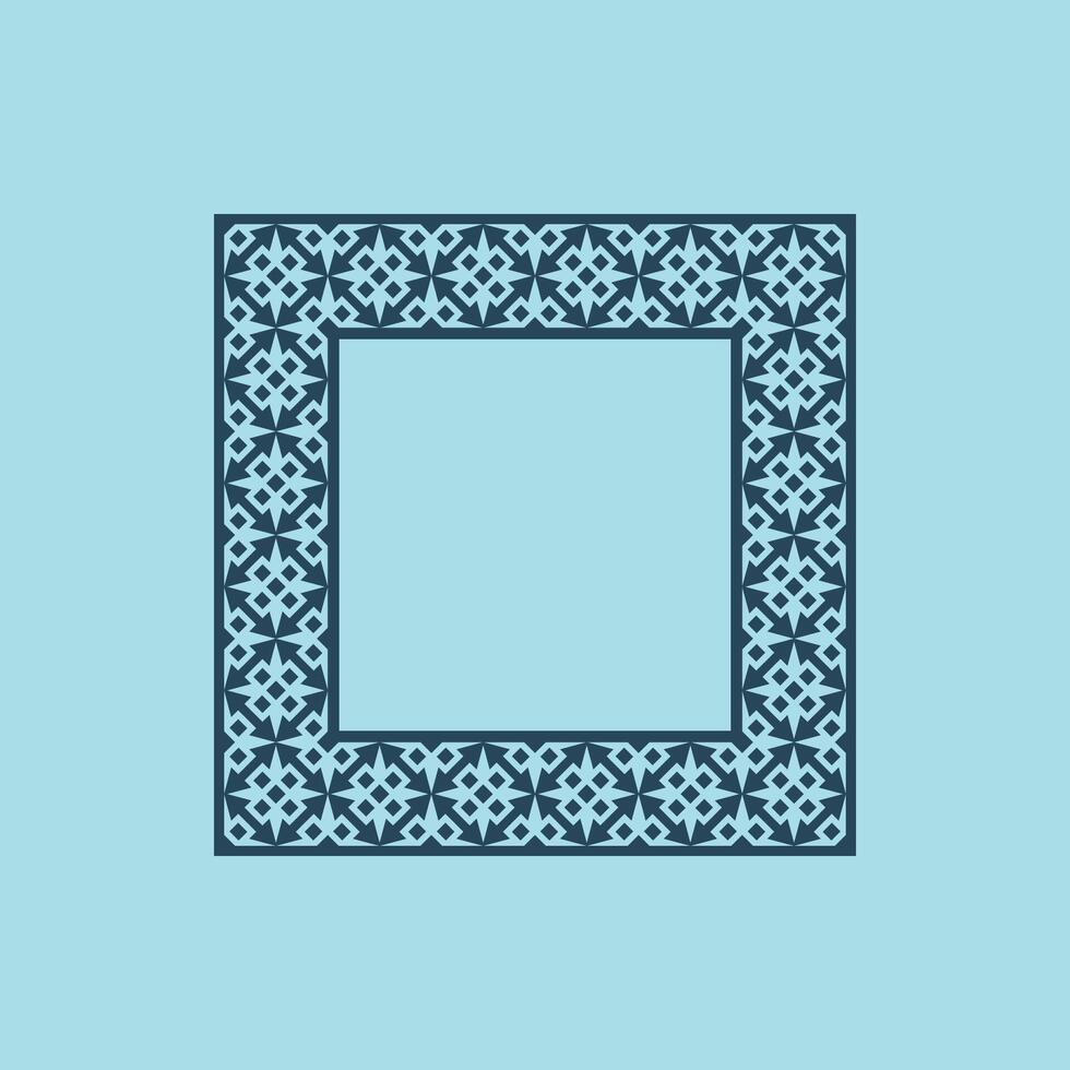 modern ornamental square frame border decorative pattern vector