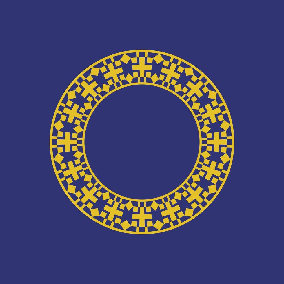 modern ornamental circle frame border decorative pattern vector