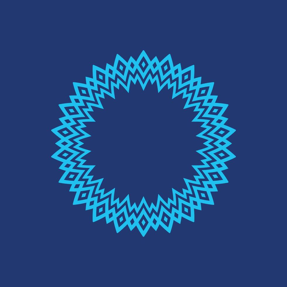 modern ornamental circle frame border decorative pattern vector