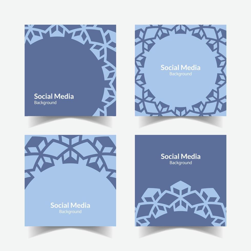 elegant ornamental decorative pattern square background social media design template vector