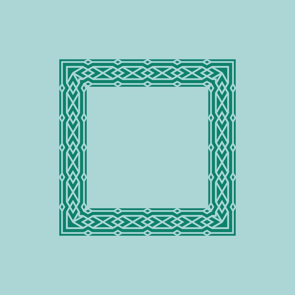 modern ornamental square frame border decorative pattern vector