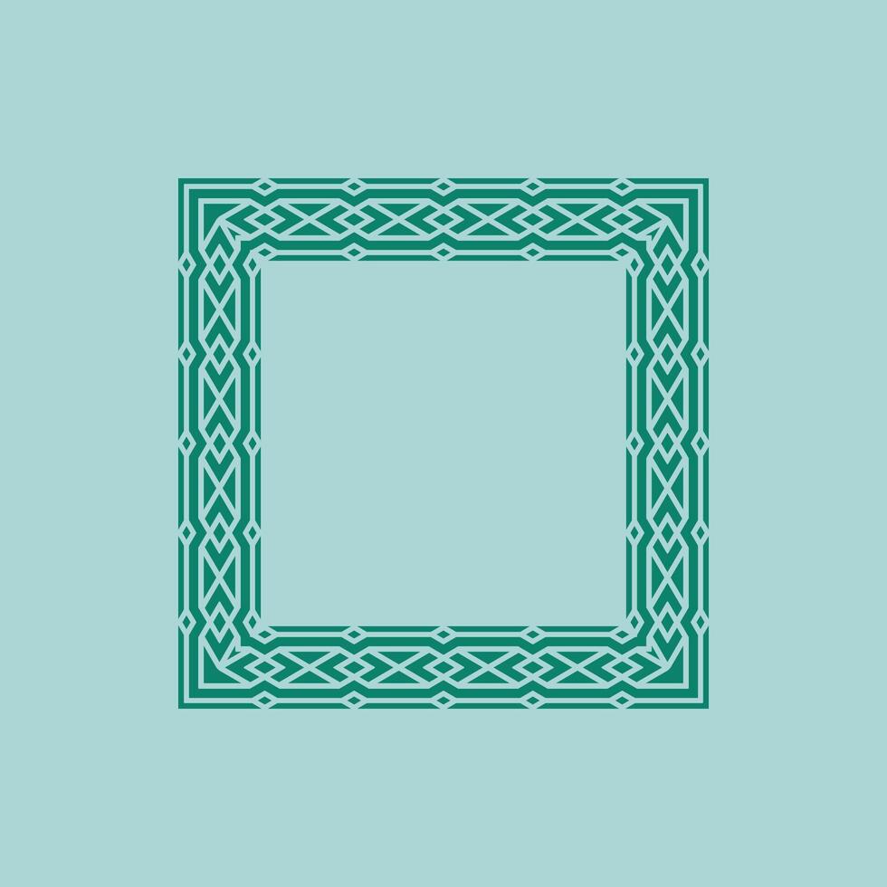 modern ornamental square frame border decorative pattern vector