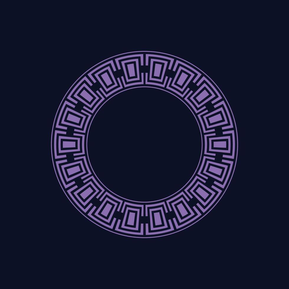 modern ornamental circle frame border decorative pattern vector