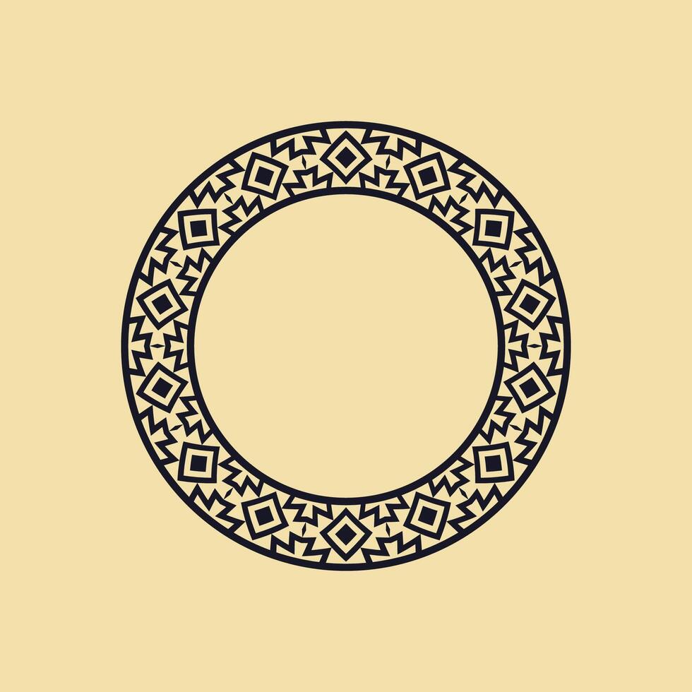moderno ornamental circulo marco frontera decorativo modelo vector