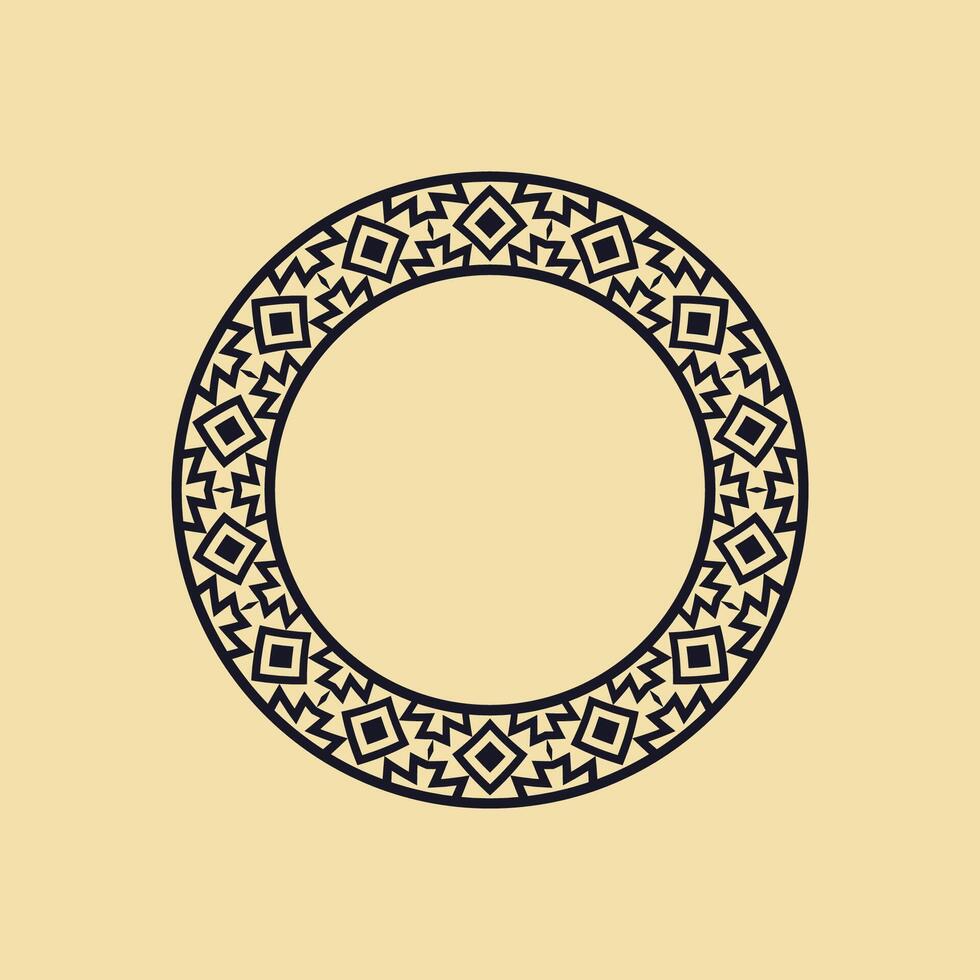 modern ornamental circle frame border decorative pattern vector