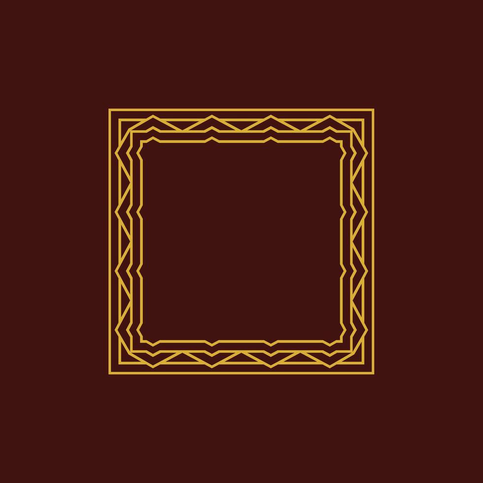 modern ornamental square frame border decorative pattern vector