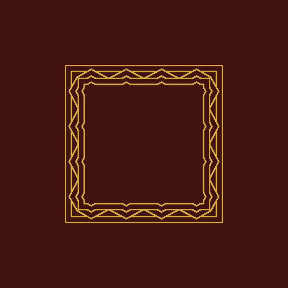 modern ornamental square frame border decorative pattern vector