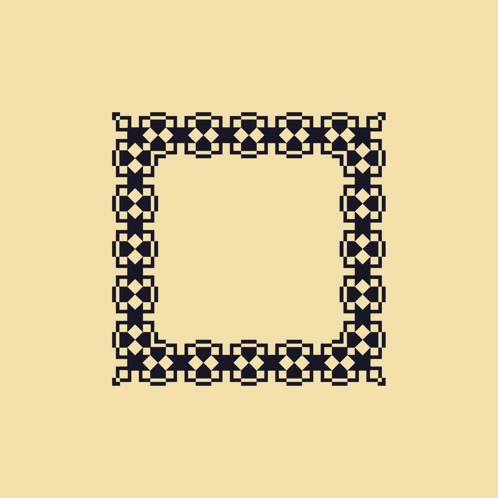 modern ornamental square frame border decorative pattern vector