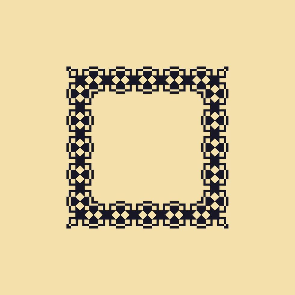 modern ornamental square frame border decorative pattern vector