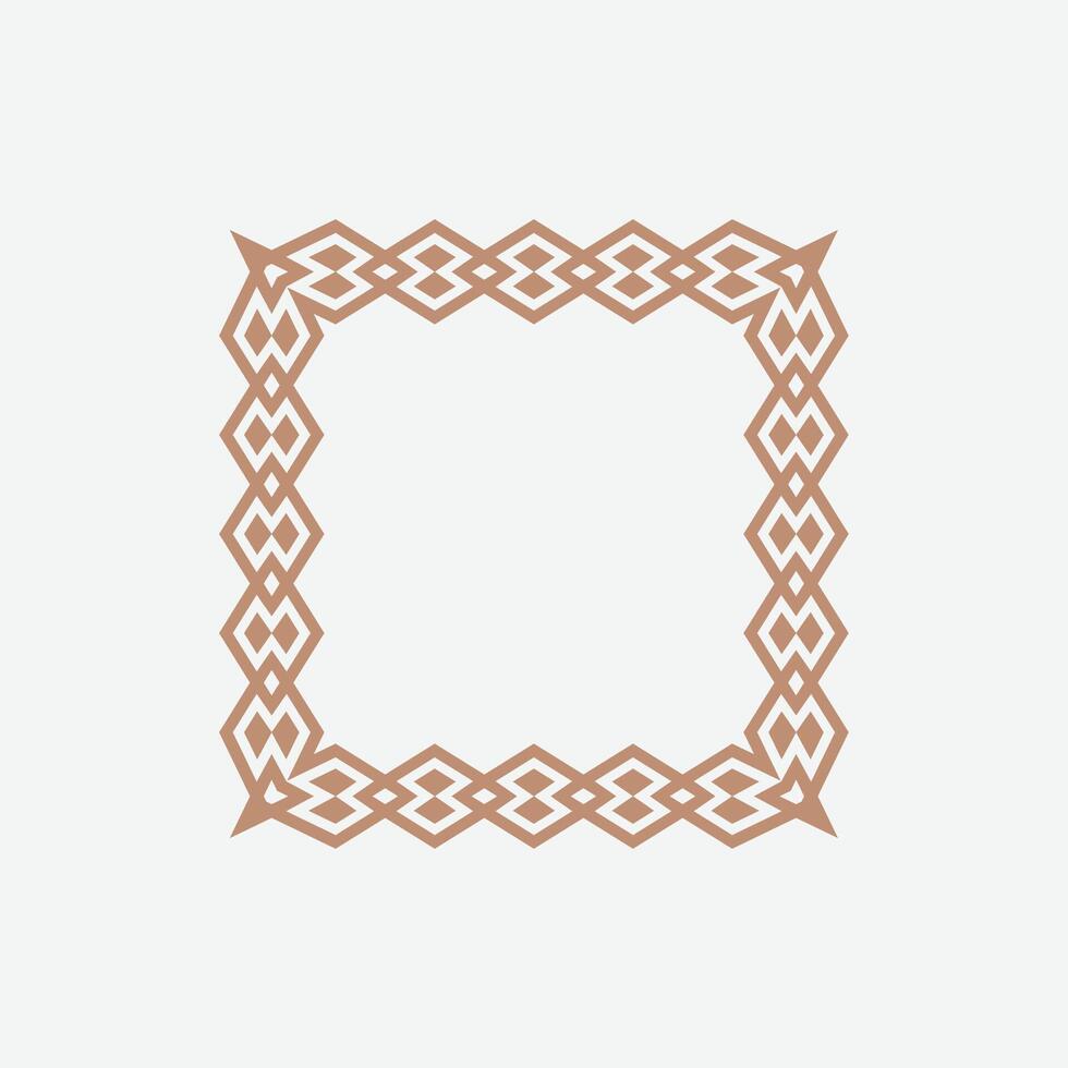 modern ornamental square frame border decorative pattern vector