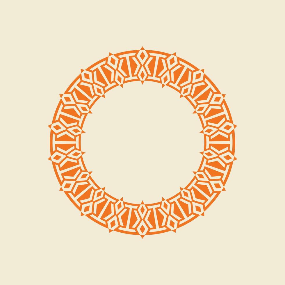 modern ornamental circle frame border decorative pattern vector
