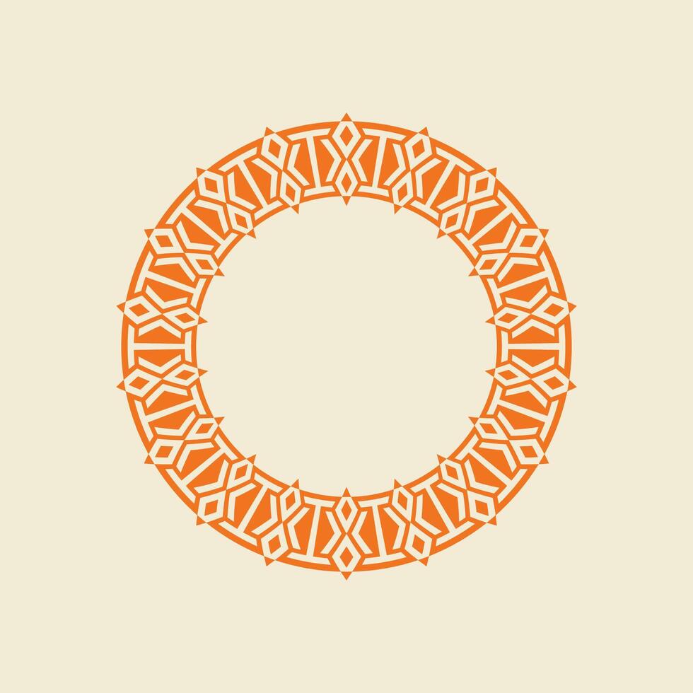 modern ornamental circle frame border decorative pattern vector