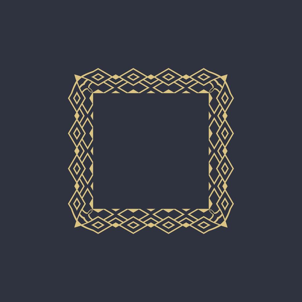 modern ornamental square frame border decorative pattern vector