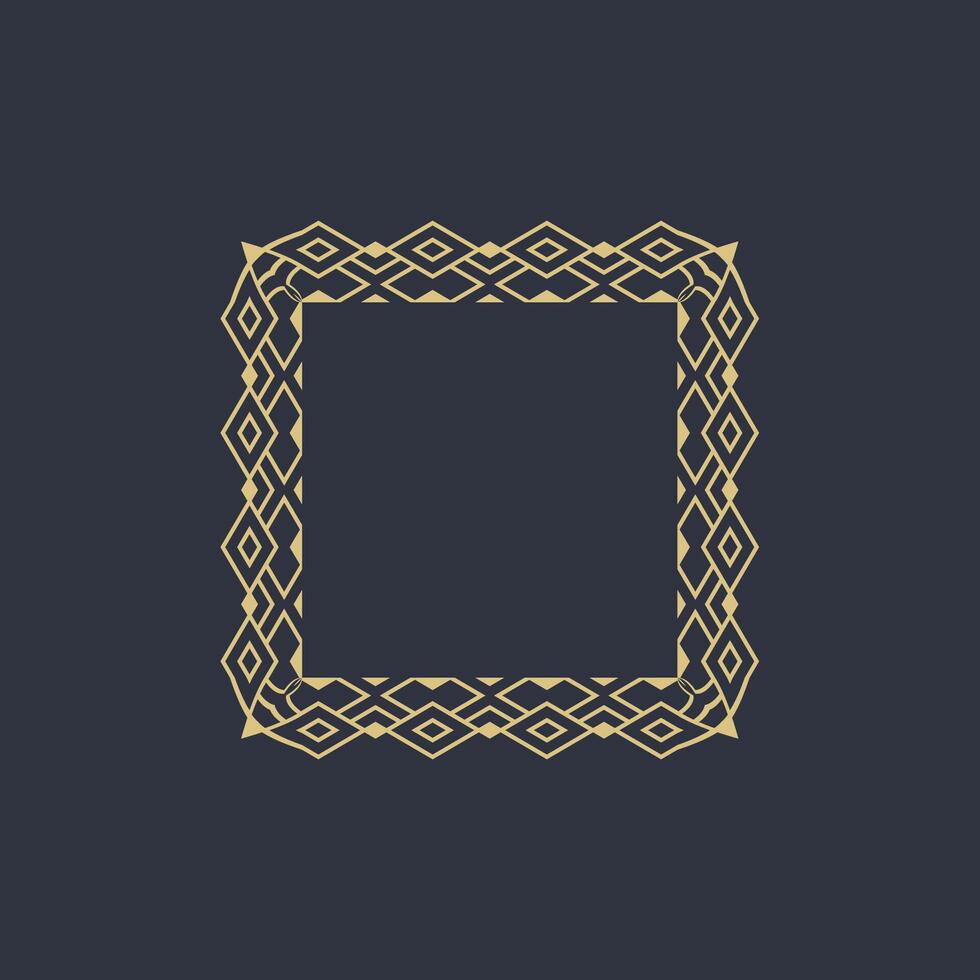 modern ornamental square frame border decorative pattern vector