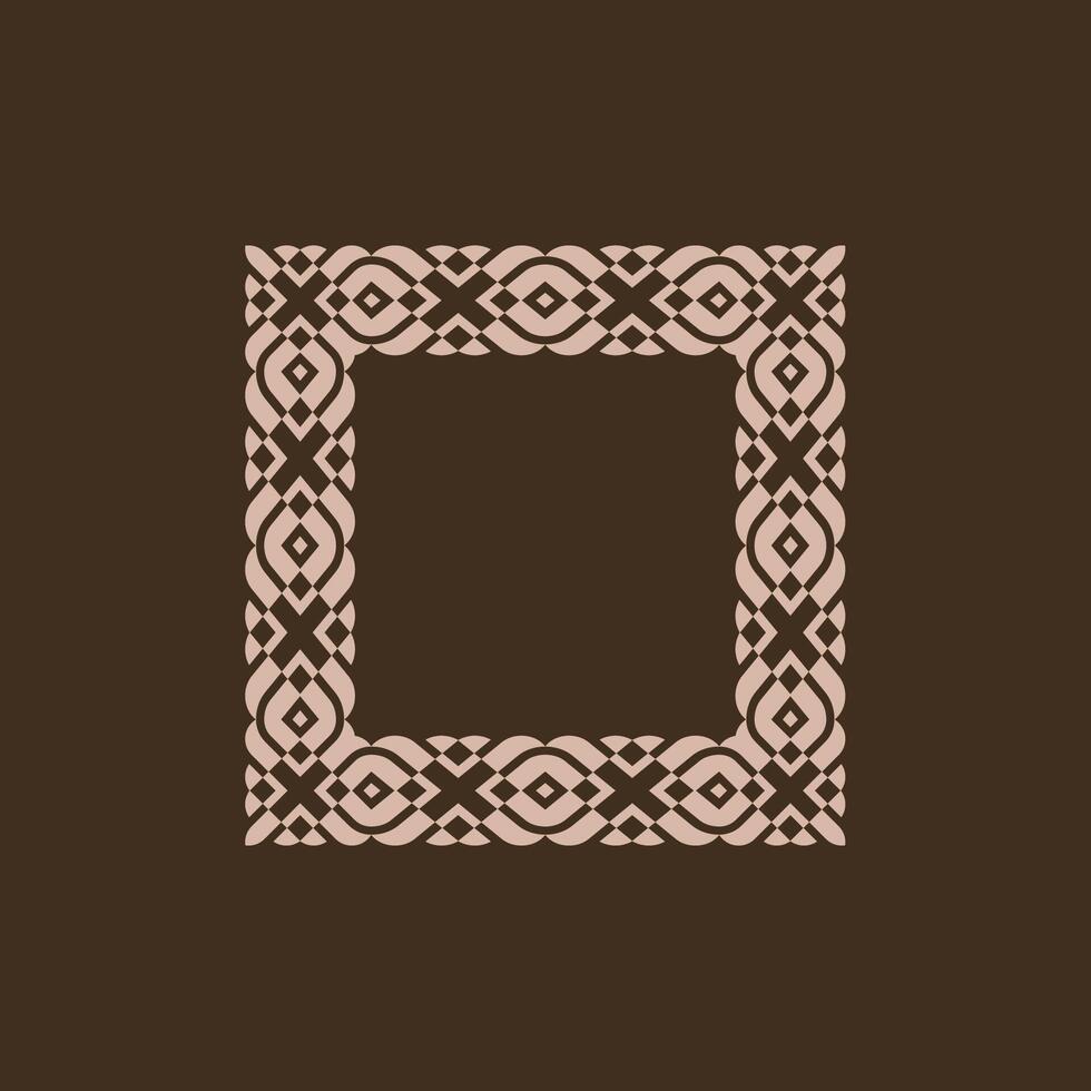 modern ornamental square frame border decorative pattern vector