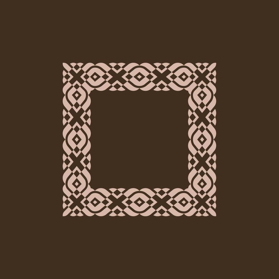 modern ornamental square frame border decorative pattern vector