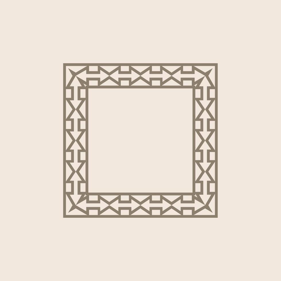 modern ornamental square frame border decorative pattern vector