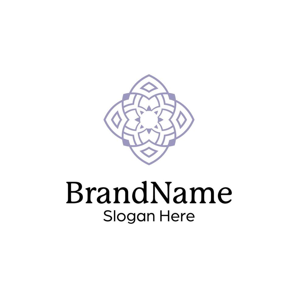 elegant and modern ornamental decorative pattern mandala logo vector