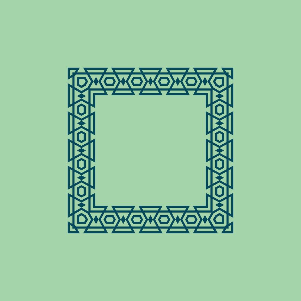 modern ornamental square frame border decorative pattern vector