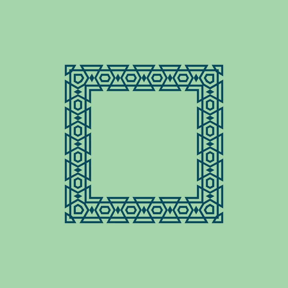 modern ornamental square frame border decorative pattern vector