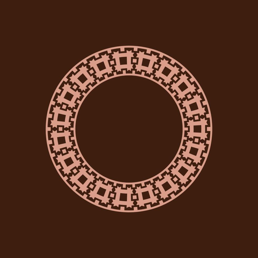 modern ornamental circle frame border decorative pattern vector