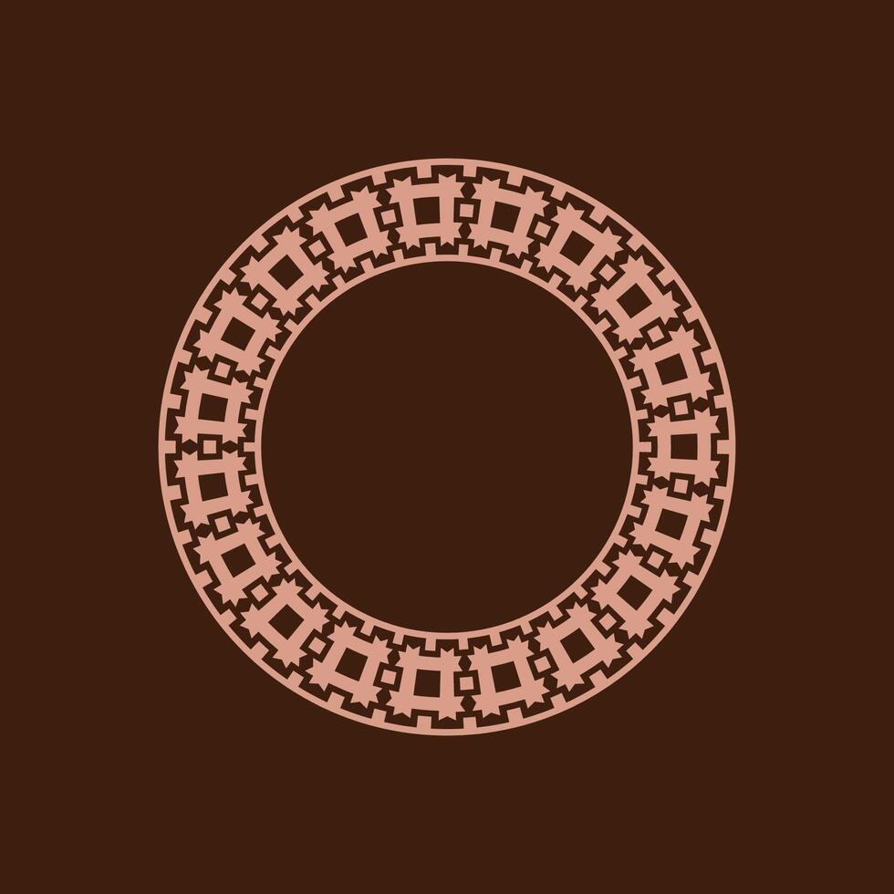 modern ornamental circle frame border decorative pattern vector