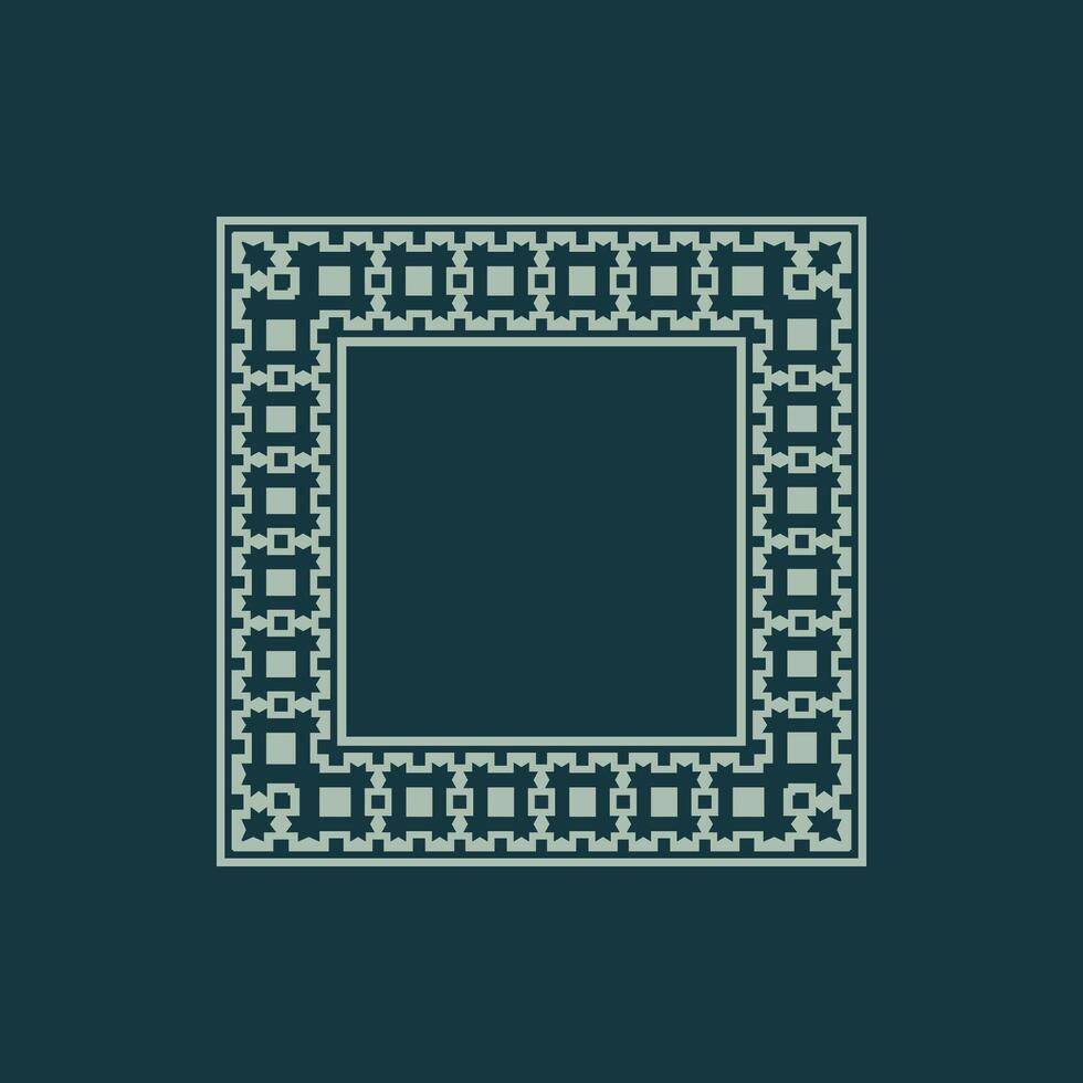 modern ornamental square frame border decorative pattern vector