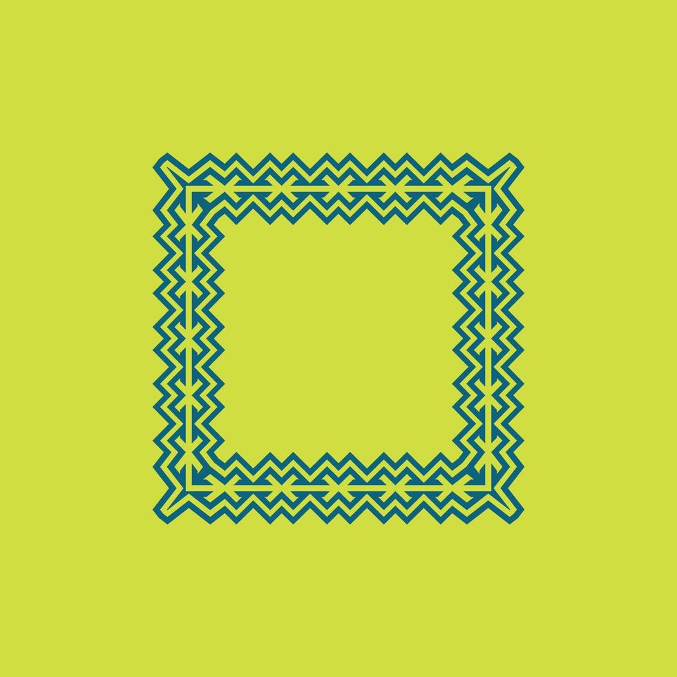 modern ornamental square frame border decorative pattern vector