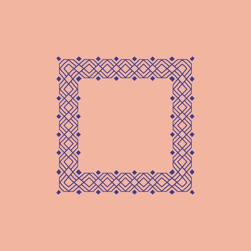 modern ornamental square frame border decorative pattern vector
