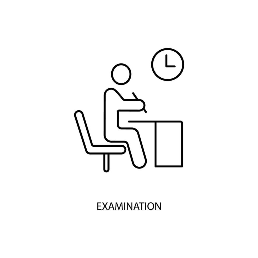 examination concept line icon. Simple element illustration. examination concept outline symbol design. vector