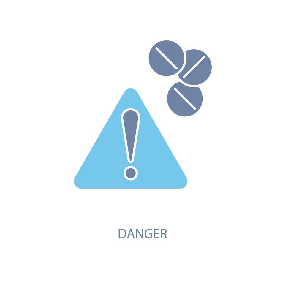 danger concept line icon. Simple element illustration. danger concept outline symbol design. vector