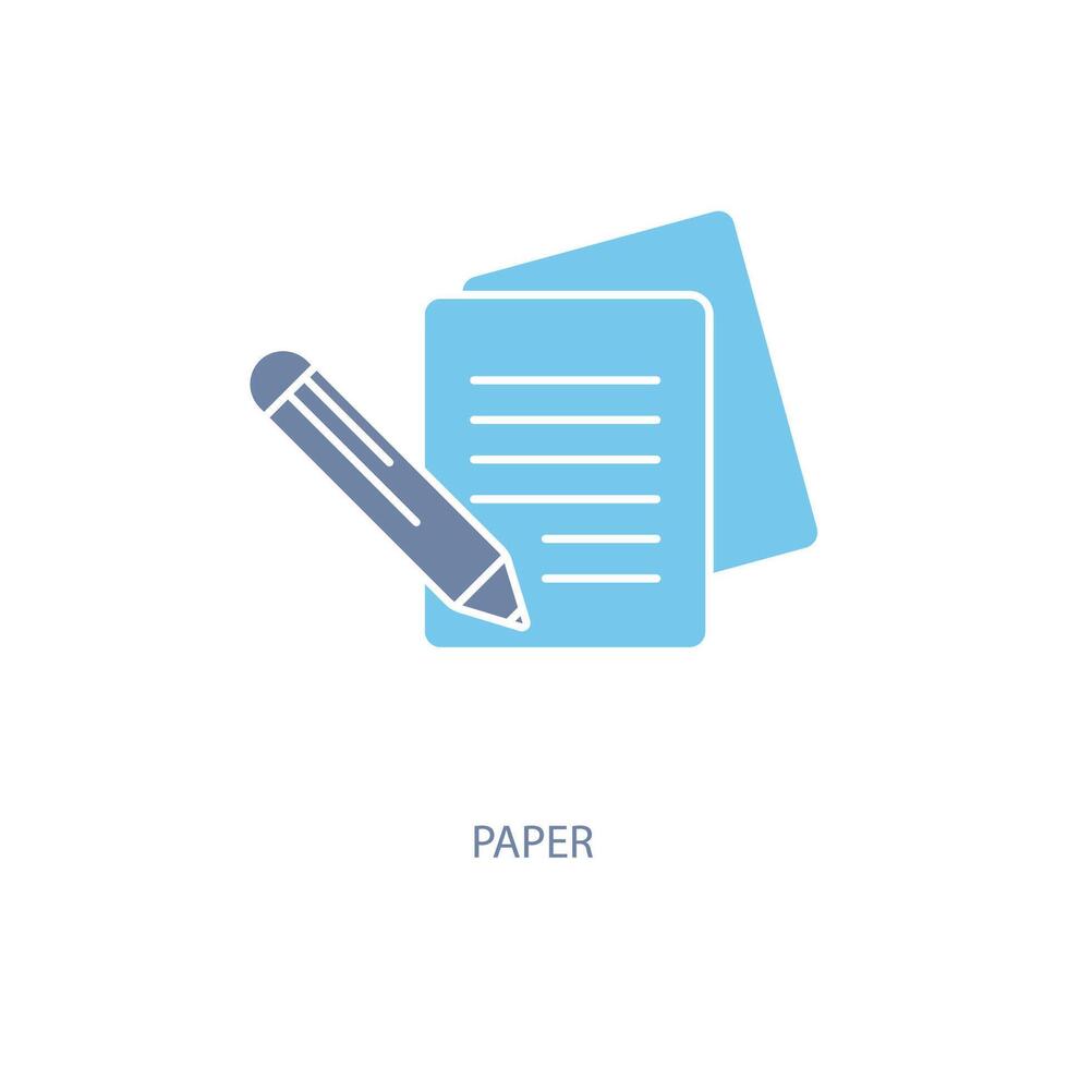 paper concept line icon. Simple element illustration. paper concept outline symbol design. vector